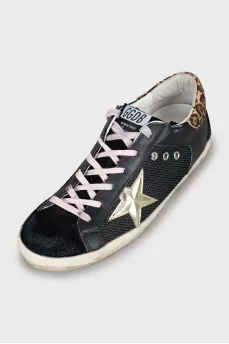 Men's sneakers with animal print