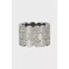 Silver ring with crystals