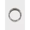Silver ring with crystals