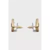 Heart-shaped earrings with gold logo