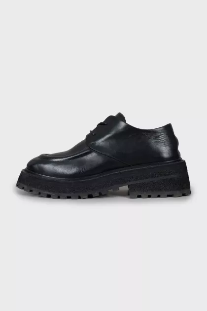 Leather shoes with chunky soles