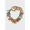 Gold keychain with pendants