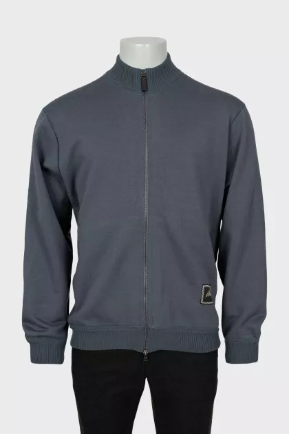 Men's cardigan with zipper