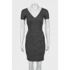 Short sleeve checkered dress