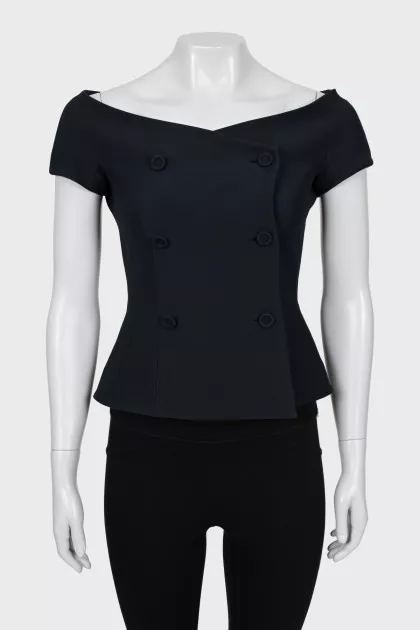 Double-breasted fitted vest