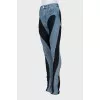 Combination jeans with raised seams