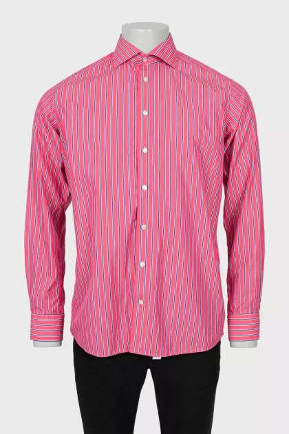 Men's pink striped shirt
