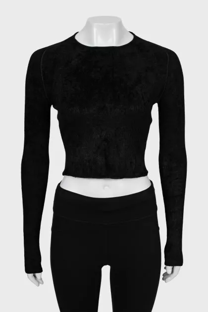 Short long sleeve with raised seams