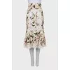 Floral midi skirt