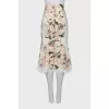 Floral midi skirt