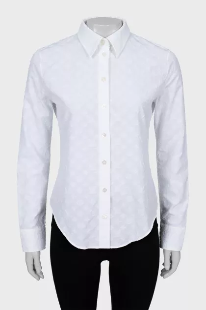Slim fit shirt with embossed print