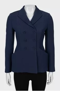 Double-bottomed jacket in dark blue