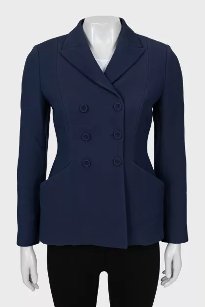 Double-bottomed jacket in dark blue