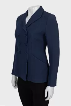 Double-bottomed jacket in dark blue