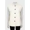Straight cut leather vest