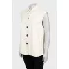 Straight cut leather vest