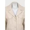 Beige leather jacket