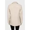 Beige leather jacket
