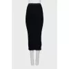 Ribbed fitted midi skirt