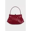 Leather bag with embossed leather