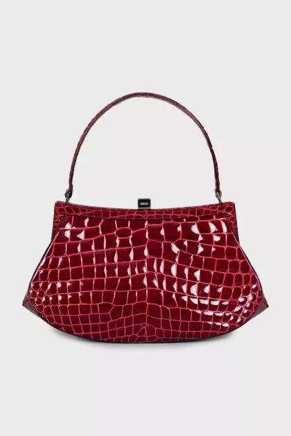 Leather bag with embossed leather