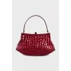 Leather bag with embossed leather
