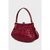 Leather bag with embossed leather