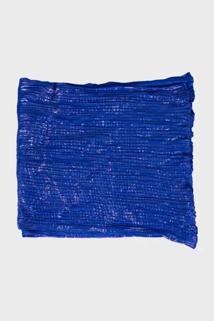Blue silk scarf