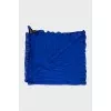 Blue silk scarf
