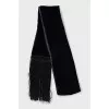 Velor scarf with fringe