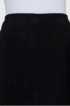 Black striped pencil skirt