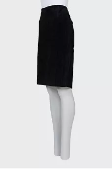 Black striped pencil skirt