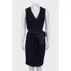 Draped dress with plunging neckline