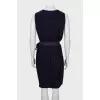 Draped dress with plunging neckline