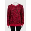 Oversized sweatshirt in animal print