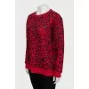 Oversized sweatshirt in animal print