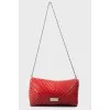 Red quilted bag