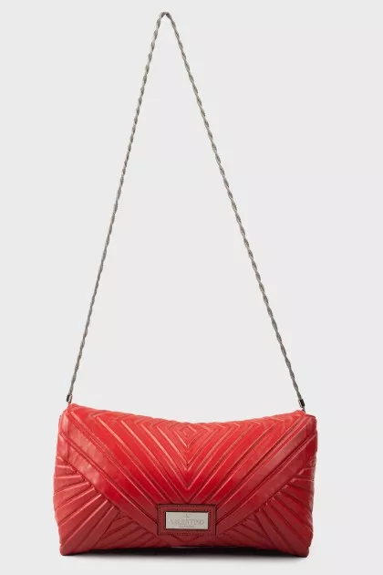 Red quilted bag