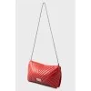 Red quilted bag