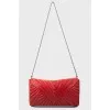 Red quilted bag