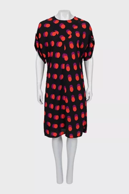 Polka dot short sleeve dress