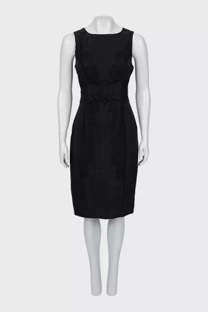 Silk dress decorated with lace