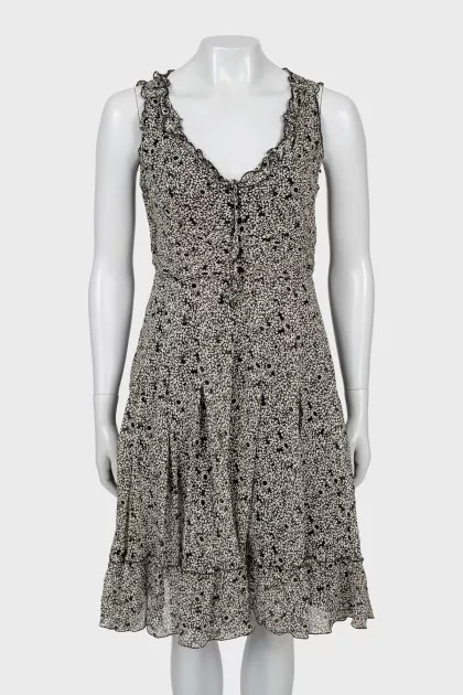 Black and white floral dress
