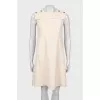 A-line dress with gold buttons