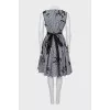 V-Neck Plaid Dress