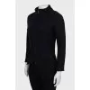 Wool cardigan with zipper