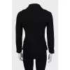 Wool cardigan with zipper