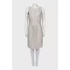 Beige dress with patch pockets