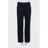 Straight-fit wool trousers with creases