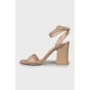 Brown leather sandals